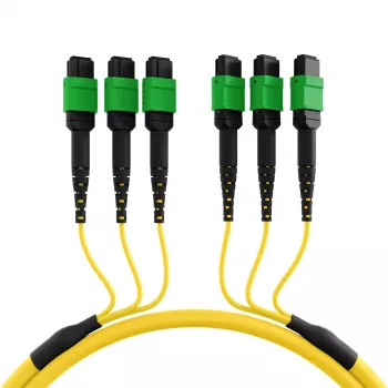 EFB MTPF48MTPFOS2-25-A OS2 Singlemode 48-vláknový MTP APC patch kábel, 25 m, žltý