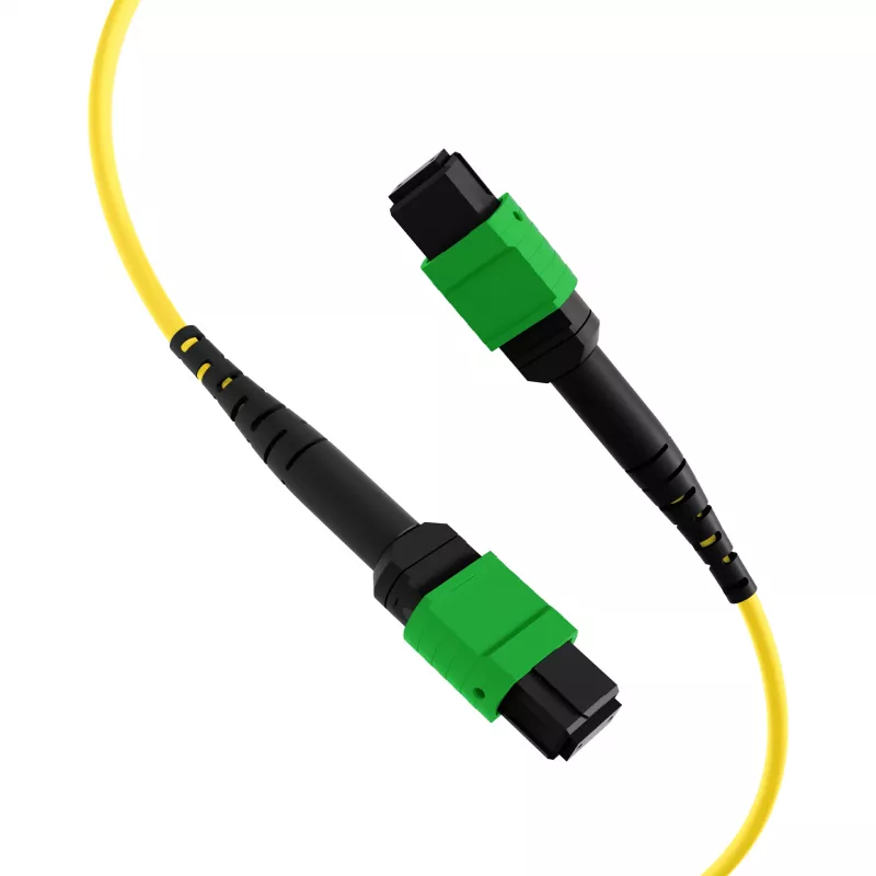 EFB MTPF48MTPFOS2-25-A OS2 Singlemode 48-vláknový MTP APC patch kábel, 25 m, žltý