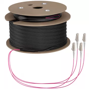 EFB Elektronik OM4 multimódový LWL trunk kábel, 4 vlákna, LC-LC, 170 m, LSZH, Dca O8303S170OM4