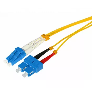 Tecline HD LWL patch kábel, singlemode OS2 9/125 µm, LC duplex na SC duplex, UPC, žltý, 2,0 m 799LS02