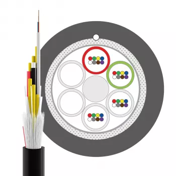 INFRALAN U-DQ(ZN)BH OS2 48E (4x12) Eca 5000N LSZH čierny 11,2 mm G657A1 sklenený kábel 54448.1D-E5