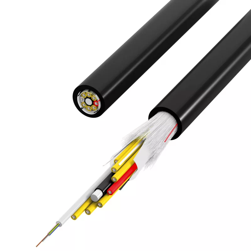 INFRALAN U-DQ(ZN)BH OS2 48E (4x12) Eca 5000N LSZH čierny 11,2 mm G657A1 sklenený kábel 54448.1D-E5