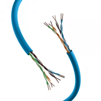 INFRALAN Cat.6A 500 MHz U/UTP 4-párový inštalačný kábel, AWG23, CPR B2ca, RAL5015 modrý, 305m 99960.305-CPR