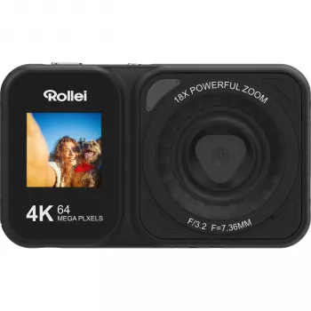 Rollei Compactline 64 Dual Screen digitálny fotoaparát – 14MP, 5x zoom, čierny