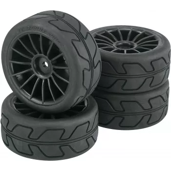 Reely 1:10 cestný model kompletné kolesá Speed 15-lúčové čierne 4 ks (RE-6571848)