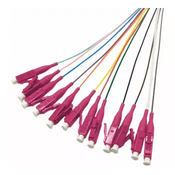 Tecline optické pigtaily, OM4, farebné, LC/UPC, 2,0 m, 12 kusov 20500017