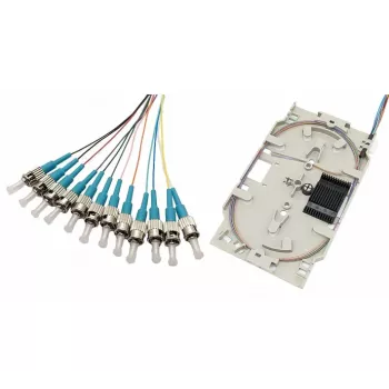Tecline optická splice kazeta s 12x OM3 pigtailmi, ST/UPC, 2,0 m, 12 kusov (20500035)