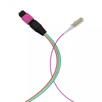 EFB Elektronik MPO-PLUS (M)-LC fanout kábel OM4 12 vlákien Typ B LSZH vreskovo-fialová 1m MPOM12LCOM4-1