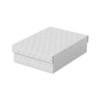 LEITZ Home M sada úložných a darčekových boxov s 3, biela, 100% recyklovaná vlnitá lepenka, odnímateľné veko 628284
