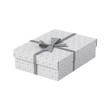 LEITZ Home M sada úložných a darčekových boxov s 3, biela, 100% recyklovaná vlnitá lepenka, odnímateľné veko 628284