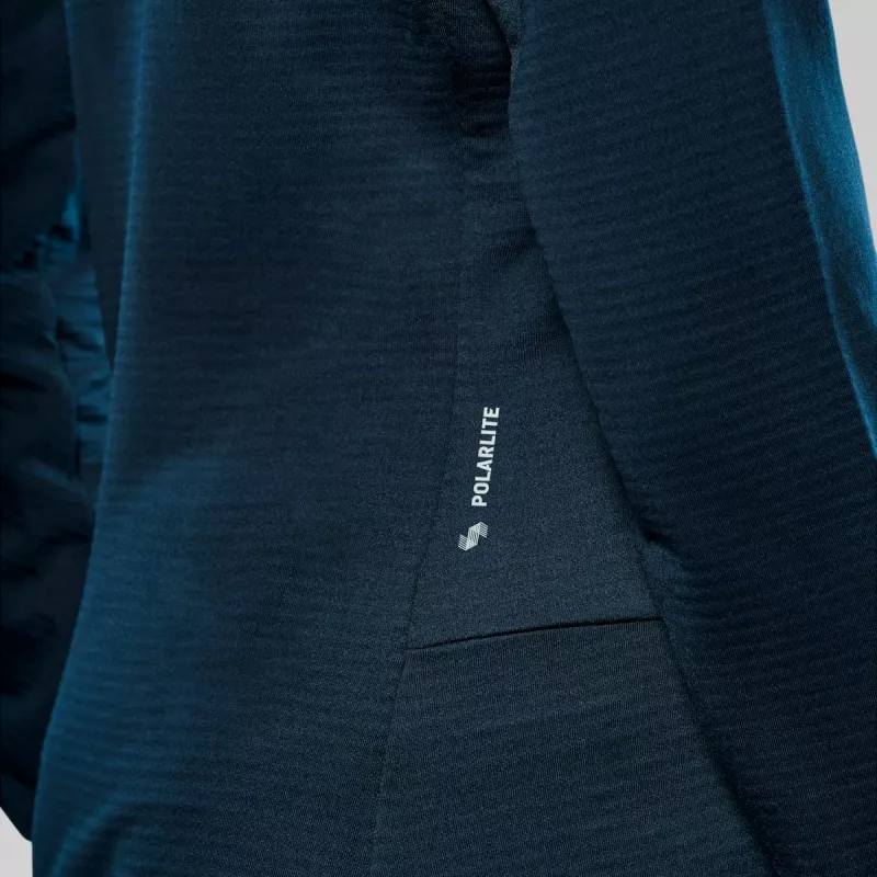 Salewa Puez Altavia PL HD dámska fleece bunda s celkovým zipsom a kapucňou - Navy Blazer