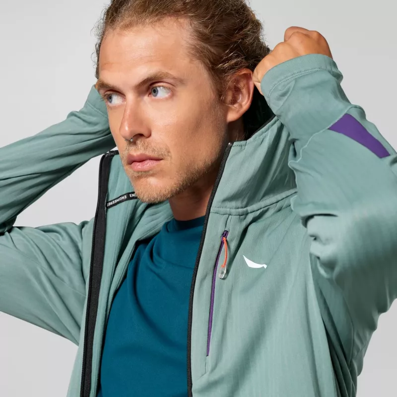 Salewa Pedroc PL 3 HD Jacket pánska fleecová bunda - Willow, XL
