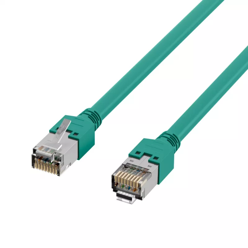 EFB-Elektronik RJ45 patch kábel Cat.5e SF/UTP LSZH Draka UC300 TM11 zelený 7,5m K8013.7,5