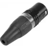 HICON HI-X5CM-B 5-pólový XLR konektor samec, spájkované pripojenie, zinková zliatina, čierny 30200514