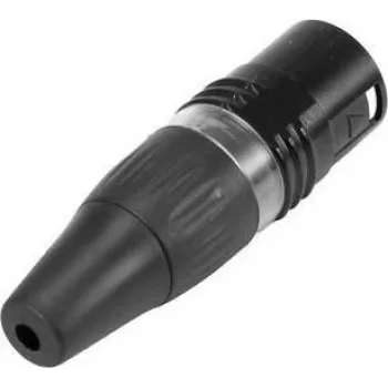 HICON HI-X5CM-B 5-pólový XLR konektor samec, spájkované pripojenie, zinková zliatina, čierna 30200514