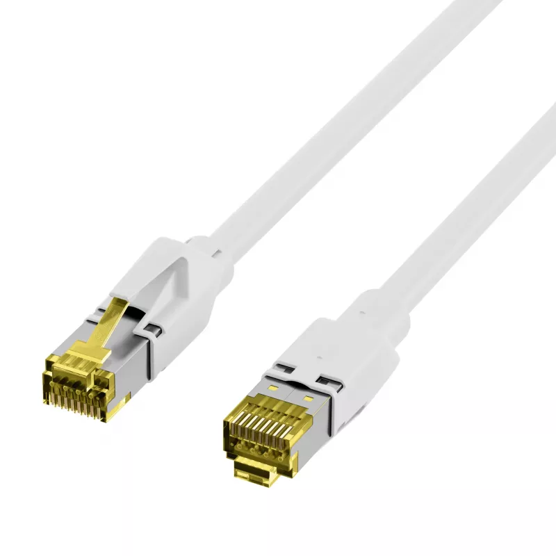 EFB-Elektronik Cat.6A S/FTP LSZH patch kábel, RJ45, biely, 0,25 m K8560WS.0,25