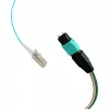 MPO-PLUS (M) na LC fanout kábel OM3 12 vlákien typ B LSZH aqua 1 m MPOM12LCOM3-1