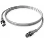 ZVK GmbH EasyLan PushPull Cat 6 STP patch kábel, RJ-45 konektor samec na RJ-45 konektor samec, 1 m, sivý, zaliaty chránič proti zlomeniu CPP1OACACA0010