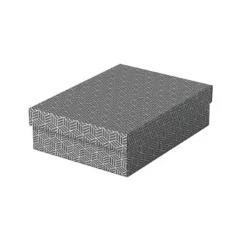Esselte Home úložný a darčekový box M, sada 3 ks, sivá, 100% recyklovaná vlnitá lepenka, odnímateľné veko 628285