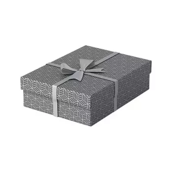 Esselte Home úložný a darčekový box M, sada 3 ks, sivá, 100% recyklovaná vlnitá lepenka, odnímateľné veko 628285