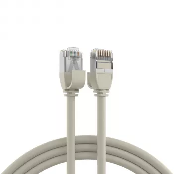 EFB-Elektronik RJ45 patch kábel Cat.6A U/FTP TPE 4mm Ultraflex sivý 1,5m K5547GR.1,5