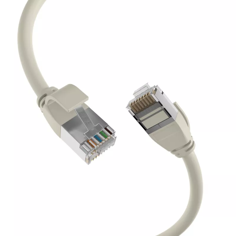 EFB-Elektronik RJ45 patch kábel Cat.6A U/FTP TPE 4mm Ultraflex sivý 1,5m K5547GR.1,5