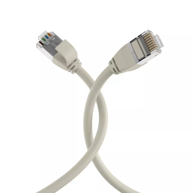 EFB-Elektronik RJ45 patch kábel Cat.6A U/FTP TPE 4mm Ultraflex sivý 1,5m K5547GR.1,5
