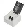 EFB ET-25020 nástenné vlhkotesné prázdne puzdro pre 2 Keystone moduly, IP44, sivé