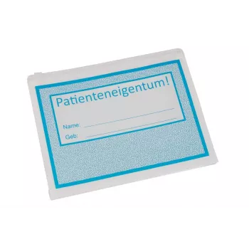 BOI Dokutech vrecká na zip so sliderom pre majetok pacienta modré/biele, 10 kusov 9318-00061