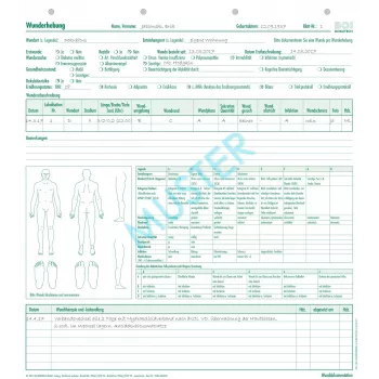 BOI formuláre dokumentácie rán, 50 listov A4 9206-00435N