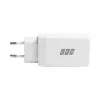 EFB Elektronik 65W GaN nástenná nabíjačka 2x USB-C + USB-A PD3.0 QC3.0 biela G651A2CE