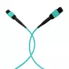 EFB Elektronik MPOF12MPOFOM3-2 MPO-PLUS konektor samica na MPO-PLUS konektor samica OM3 12-vláknový typ B LSZH Aqua patch kábel, 2 m