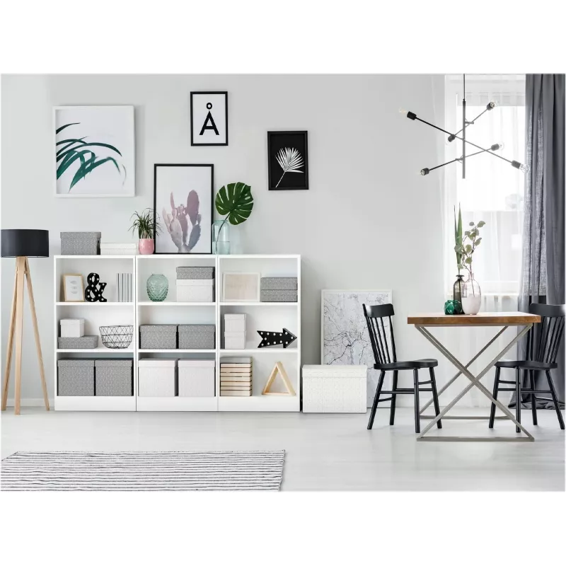 LEITZ Home Cube sada úložných krabíc s 3 kusmi, biela, 100% recyklovaná vlnitá lepenka, odnímateľné veko 628288