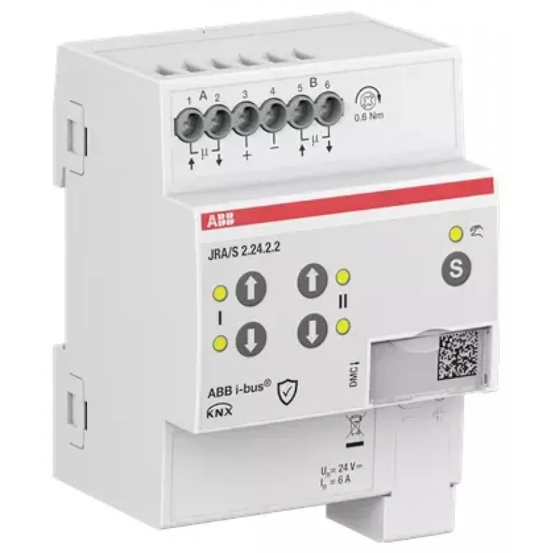 ABB JRA/S2.24.2.2 žalúziový/roleta aktor, 2-kanálový, 24V, manuálna obsluha, KNX 2CDG110295R0011
