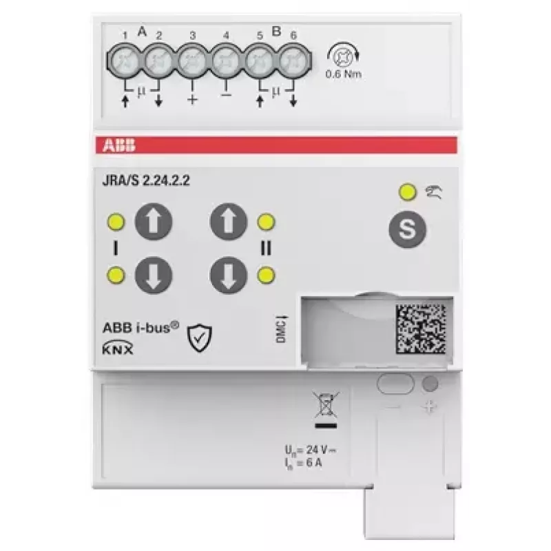 ABB JRA/S2.24.2.2 žalúziový/roleta aktor, 2-kanálový, 24V, manuálna obsluha, KNX 2CDG110295R0011