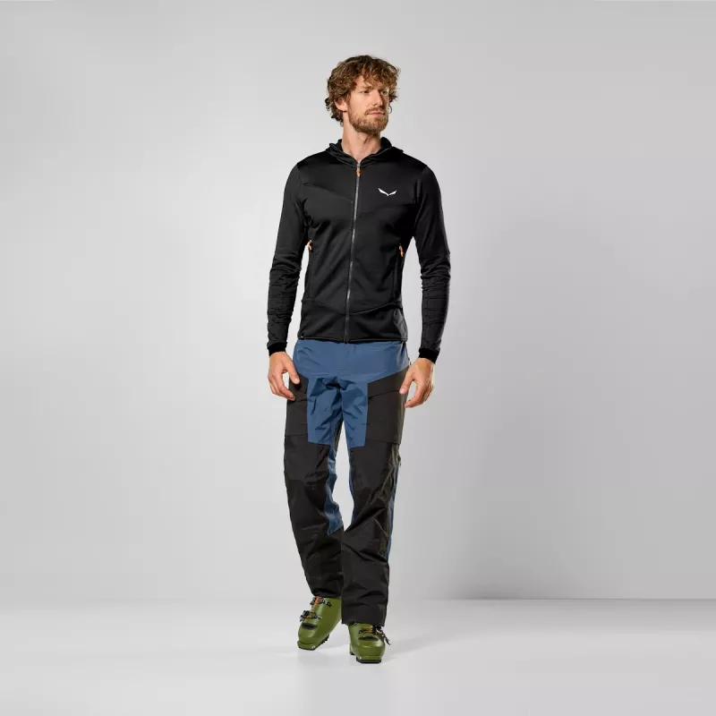 Salewa Sella Crevasse HD pánska fleecová bunda - Black Out / XL
