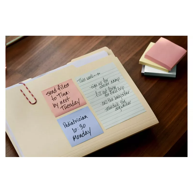 3M Post-it Recycling Notes 655-1RPT-N, 127 x 76 mm, fialová, 100 listov, 100% recyklovaný papier