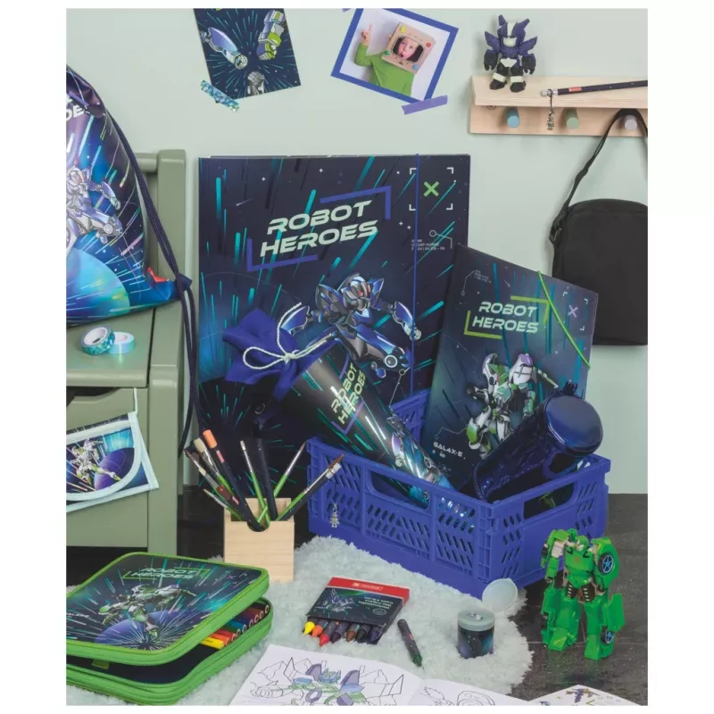 BRUNNEN zakladač ROBOT HEROES DIN A4 tmavomodrý mint 1041604421