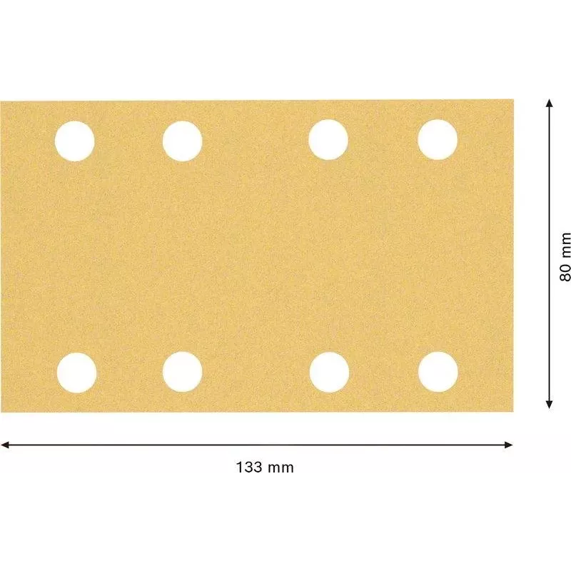 Bosch Accessories 2608901663 brúsne listy pre vibračnú brúsku, zrnitosť 120, 133 x 80 mm, 50 kusov