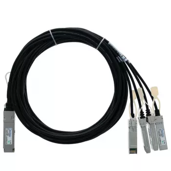 BLUELAN QSFP-4X10G-C2M-BL kompatibilný Alcatel-Lucent 40G QSFP na 4x10G SFP+ pasívny Direct Attach Breakout kábel, 2m