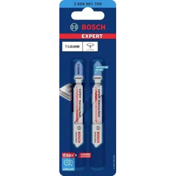 Bosch EXPERT T 118 AHM karbidový list priamočiarej píly pre nehrdzavejúcu oceľ, balenie 3 ks 2608901709