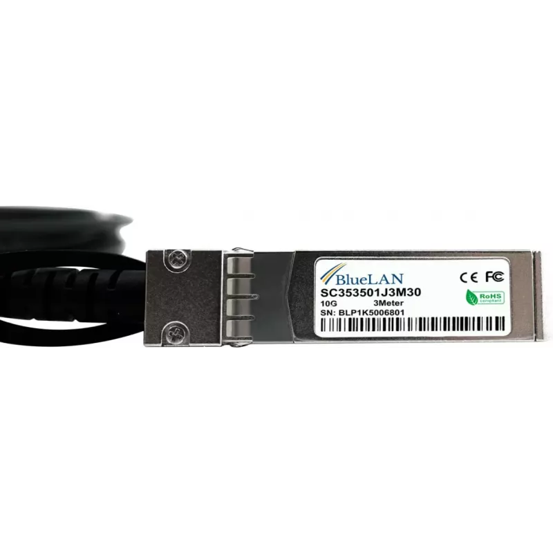BlueLAN 10G-DACP-SFPZ5M-BL kompatibilný s Extreme Networks 10GBASE-CR pasívny SFP+ Direct Attach kábel, 0,5 m