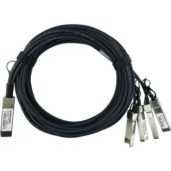 BlueLAN LSWM1QSTK3-BL 40GBASE-CR4 QSFP na 4x10GBASE-CR SFP+ pasívny Direct Attach breakout kábel, 1m, AWG30
