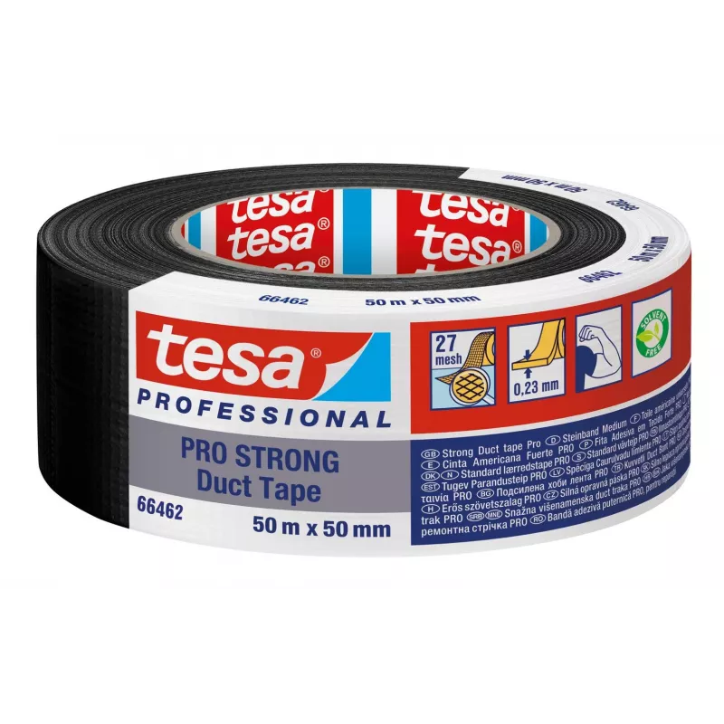 Tesa Pro Strong tkaninová páska čierna 50 m x 50 mm 66462-00002-00