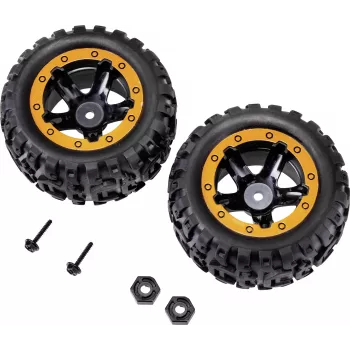 Reely RE-6904695 1:10 Off-Road sada kolies (2 ks, 87 mm, 12 mm šesťhran, čierna)
