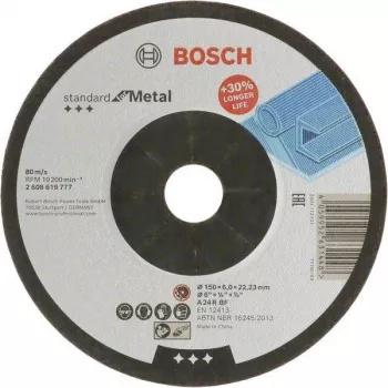 Bosch Standard for Metal brúsny kotúč 125 x 6,0 mm prehnutý stred Typ 27 oxid hlinitý 2608619777