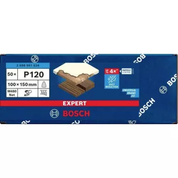 Bosch Accessories 2608901624 brúsna sieťka pre multi brúsku zrnitosť 120, 150 x 100 mm, 50 ks