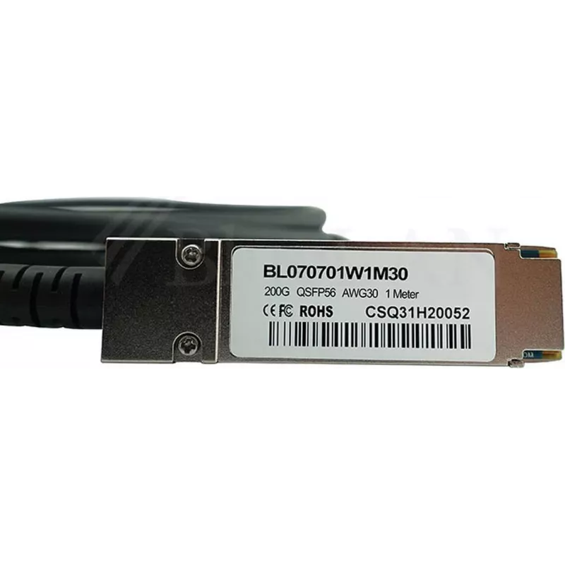 BLUELAN kompatibilný Mellanox MCP1650-H003E26 QSFP56 Direct Attach kábel, 200GBASE-CR4, InfiniBand, 30AWG, 3 metre MCP1650-H003E26-BL