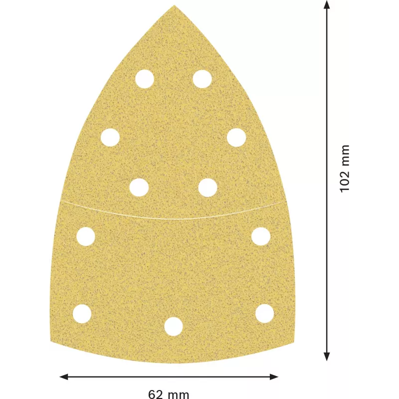 Bosch Accessories 2608901648 brúsny papier pre multi brúsku zrnitosť 80, 93 mm x 102 mm, 50 listov