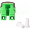 BLUELAN BlueOptics LWL loopback adaptér OM5 50/125µm multimode LC/UPC duplex, limetkovozelená, keramická ferula, -40°C až +85°C (BOLBLCOM5)